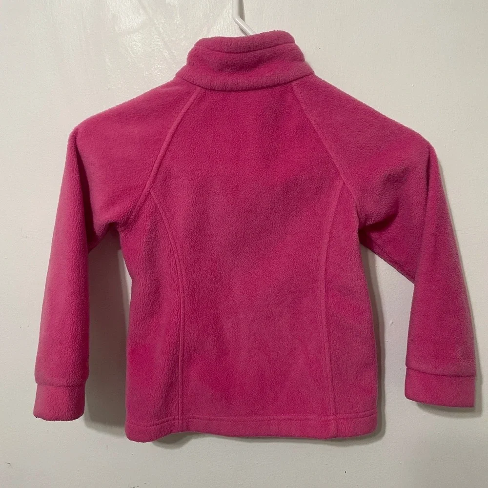 Columbia Kids Fleece‎ Jacket XXS Pink Zip Up Outerwear READ